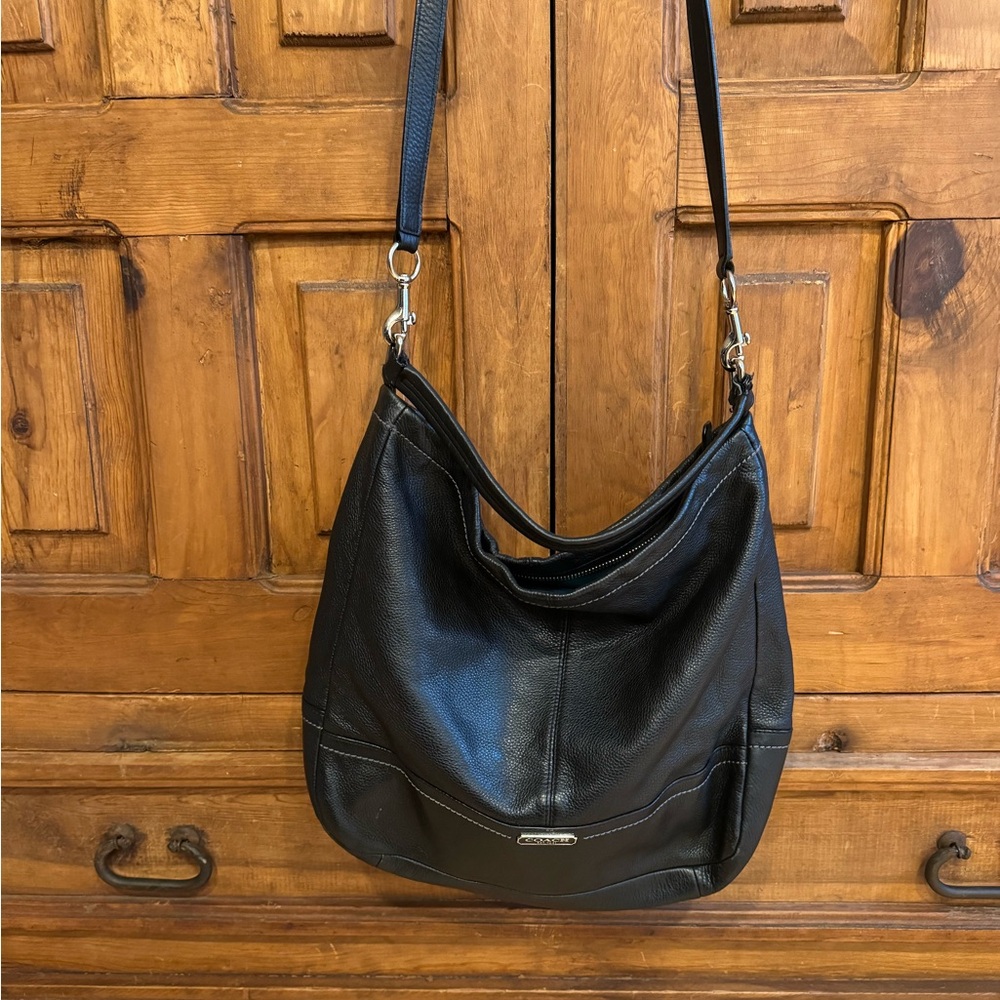Coach pebbled leather crossbody bag